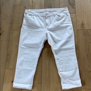 White Michael Kors Denim Capris